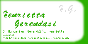 henrietta gerendasi business card